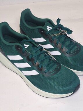Adidas Run Falcon 3.0 Men's Size 11.5 Running Shoes Green White Sneakers New